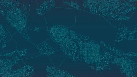 Dark blue city map texture with detailed street network and residential blocks Stock-Illustration