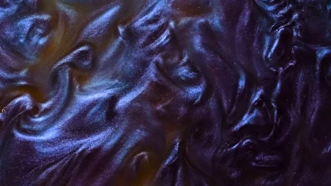 Dark blue cloud glitter metalic fluid liquid motion background. Shine deep blue Stock Footage 147384358