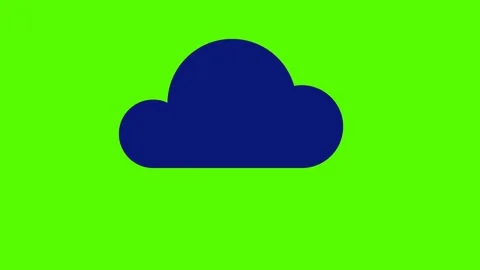 Dark blue cloud isolated on the green. Flashes of lightning. Lightning, thunder. Stock Footage 240626382