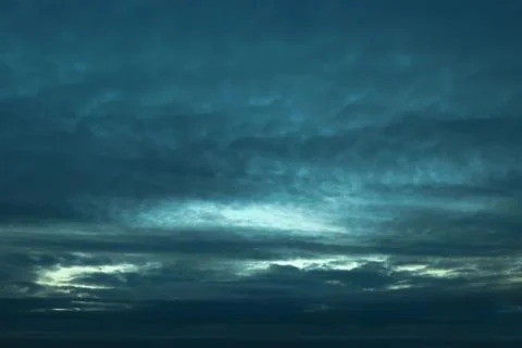 Dark blue clouds and sky Stock Photos