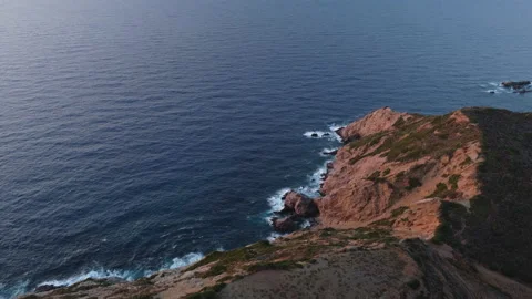 Dark blue coastline at sunset time Video stock 170588202