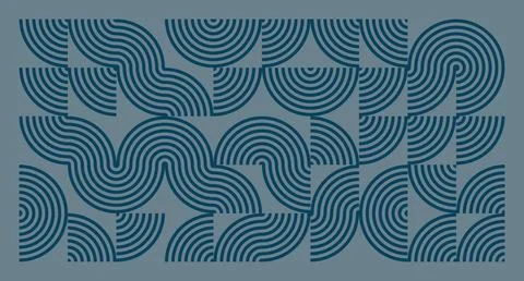 Dark Blue Concentric Wave Pattern Stock Illustration