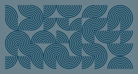 Dark Blue Concentric Wave Pattern Stock-Illustration