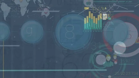 Dark Blue Corporate Background With Abstract Elements Of Infographics Stock Footage 71479132