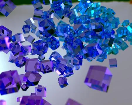 Dark blue crystal cubes Stock Illustration