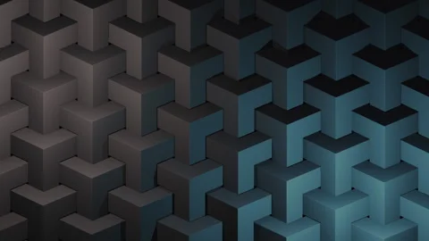 Dark blue cube background with slow moving background light Stock Footage 273923240