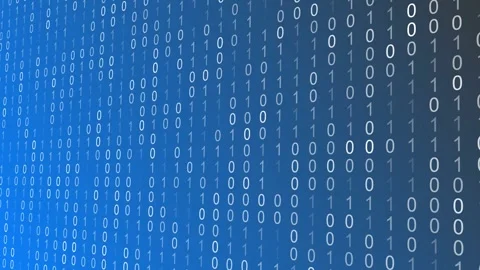 Dark Blue Deep Binary Code Digital Stream Background 库存影片 320379930