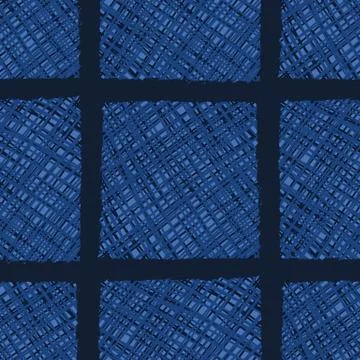 Dark Blue Denim Linen Vector Seamless Pattern. Heathered Marl Quilt Patchwork Stock Illustration