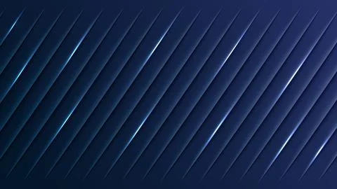 Dark blue diagonal lines with bright blue light accents abstract background Stock Illustration