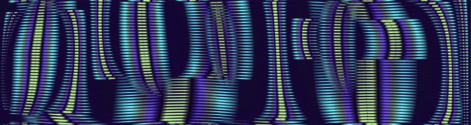 Dark blue digital abstract background with soft moire lines and smooth rounded Stock Illustration
