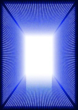 Dark blue digital corridor Illustrazione stock