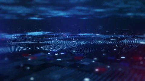 Dark blue digital data network connections concept, finance technology abstra Stock Footage 172004236