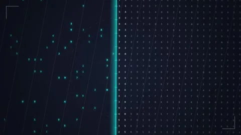 Dark Blue Digital Grid Background with Subtle White Dots and Lines - Techno.. Stock Footage 348421507