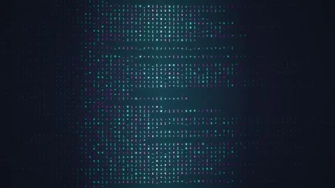 Dark Blue Digital Grid Pattern Background - Abstract Technology and Data Co.. Stock Footage 348411935