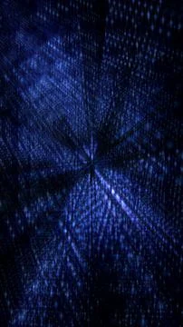 Dark blue digital tech grid perspective Stock Illustration