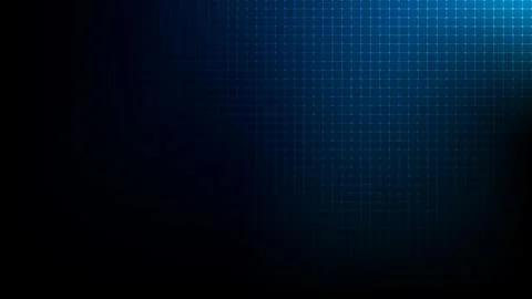 Dark blue digital technology background with glowing grid nodes and futuris.. Stock Illustration
