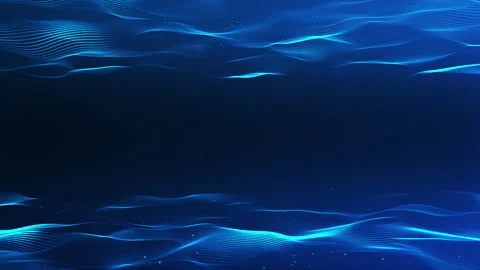 Dark Blue Digital Wave Frame Abstract Background Stock Footage 338445678