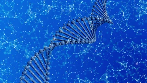 Dark Blue Dna Plexus Stock Footage 154314552