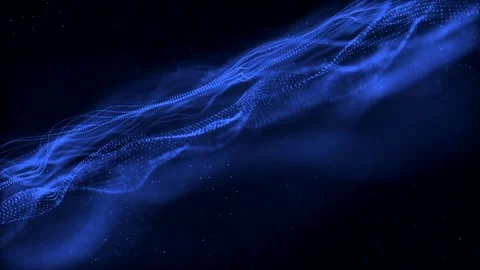 Dark Blue Dotted Lines Wavy Motion Loop  Stock Footage 220091254