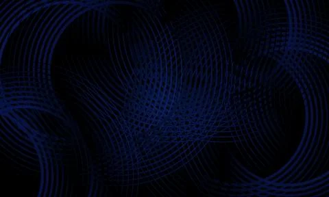 Dark blue dynamic abstract background. circle wave line stripe decoration. Stock Illustration