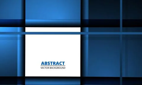 Dark blue elegant geometric background with abstract square metallic shapes and Stock Illustration