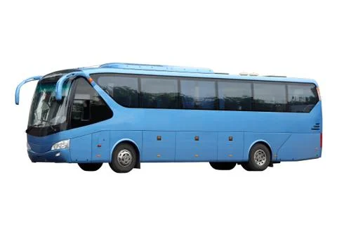 The dark blue excursion bus Stock Photos