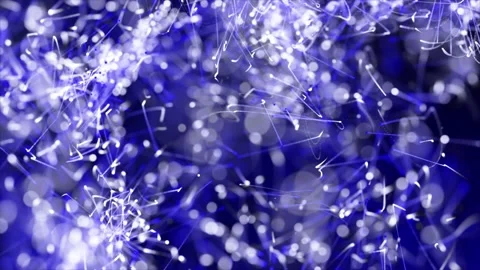 Dark blue exploding particles abstract wavy pattern background Stock Footage 225789677