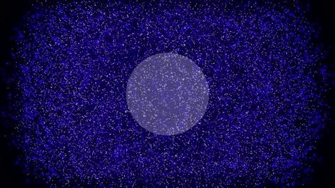 Dark Blue exploding particles background Stock Footage 172169993