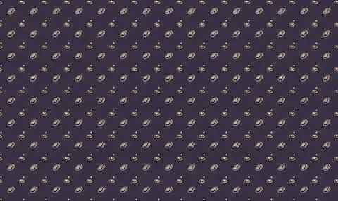 Dark blue fabric with small white and yellow floral pattern Stock Illustration