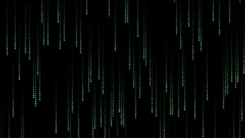 Dark blue falling neon particle rain loop Stock Footage 345943745