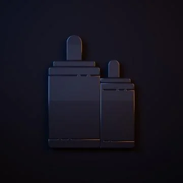 Dark-blue Firework icon isolated on black background. Concept of fun party... Stock Illustration