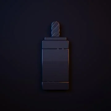 Dark-blue Firework icon isolated on black background. Concept of fun party... Stock Illustration