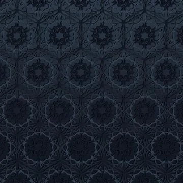 Dark Blue Floral Pattern Seamless Textile Design Illustrazione stock