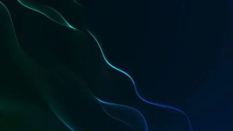 Dark blue flowing lines background with subtle glow, elegant abstract wave .. Stock Illustration