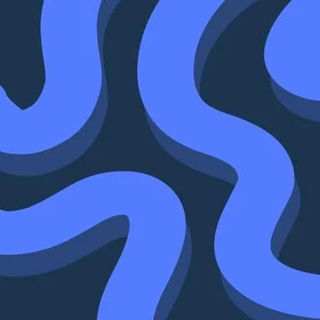 Dark Blue Flowing Organic Shape Background Stock Illustration