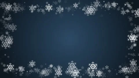 Dark blue with frame decorated and snowflakes of winter Christmas and new yea Stock Footage 337699207