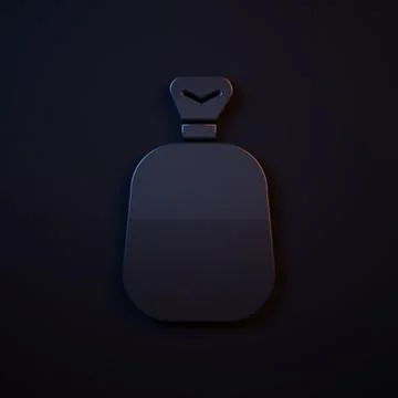 Dark-blue Full sack icon isolated on black background. Minimalism concept. .. Illustrazione stock