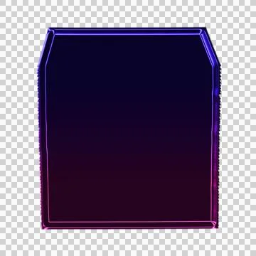 Dark blue geometric abstract frame with purple border and transparent center Stock Illustration