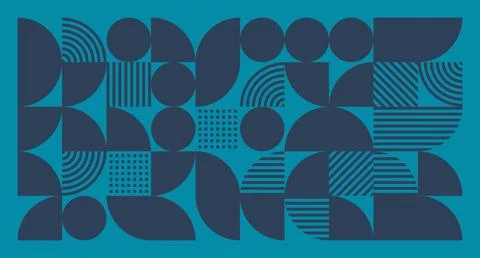 Dark Blue Geometric Abstract Pattern Stock Illustration
