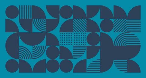 Dark Blue Geometric Abstract Pattern Stock Illustration