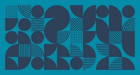 Dark Blue Geometric Abstract Pattern Stock Illustration