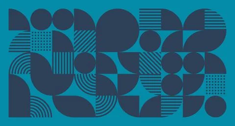 Dark Blue Geometric Abstract Pattern Stock Illustration