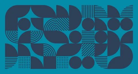 Dark Blue Geometric Abstract Pattern Stock Illustration