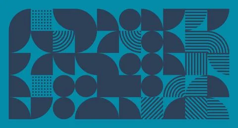 Dark Blue Geometric Abstract Pattern Stock Illustration