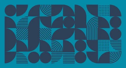Dark Blue Geometric Abstract Pattern Stock Illustration