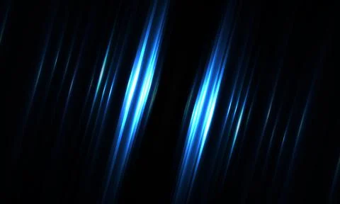 Dark blue geometric background with diagonal glowing light lines and shadows Stock Illustration