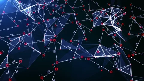 Dark blue geometric background Stock Footage 88627112