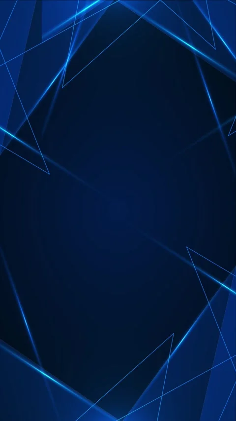 Dark blue geometric diagonal neon lines, sharp polygon shapes, glowing edges Stock Footage 334120632