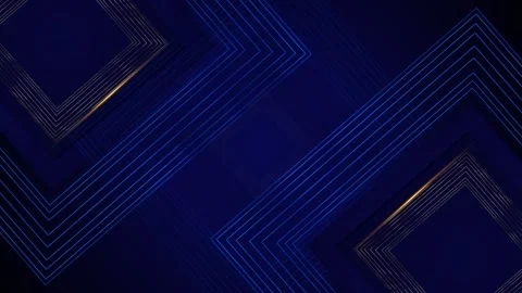 Dark blue geometric line background diagonal square frames, gold highlights Stock Footage 334061209