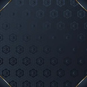 Dark Blue Geometric Pattern Background Design Stock Illustration